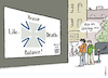 Cartoon: Life-Death-Balance (small) by Pfohlmann tagged bundeswehr,nachwuchs,soldaten,jugendliche,werbung,pr,plakat,worklifebalance,lifedeathbalance,death,tod,leben,krieg,verteidigung,lebensgefahr,abenteuer,truppe,armee,militär,militarisierung,beruf,zukunft,ausbildung,bewerbung,karriere,genz