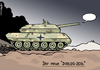 Cartoon: Neuer NATO-Panzer (small) by Pfohlmann tagged karikatur,cartoon,2016,color,farbe,welt,global,nato,panzer,manöver,dialog,vertrauen,russland,osten,ostgrenze,osteuropa,truppen,sprechblase