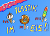 Cartoon: Plastik im Eis (small) by Pfohlmann tagged plastik,müll,plastikmüll,kunststoff,umwelt,arktis,eis,speiseeis,mikroplastik,pvc,pu,styropor,nahrungskette,konsum,dermenschistsowasvonblöd