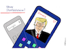 Cartoon: Startbildschirm (small) by Pfohlmann tagged trump,google,monopol,smartphone,handy,zerschlagung,wirtschaft,ego,narzissmus,display,bloatware,software,suchmaschine,präsident,usa,liebe,donald,apps