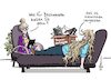 Cartoon: Therapiegrund (small) by Pfohlmann tagged psychotherapie,therapieplatz,therapieplätze,psychologie,therapeuten,psychologen,termine,wartelisten,terminvergabe,gesundheitssystem,medizin,therapeutin,couch,symptome,krankheit,krankenkassen
