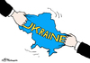 Cartoon: Zerreißprobe (small) by Pfohlmann tagged karikatur,cartoon,color,farbe,2014,ukraine,zerreißen,zerreißprobe,russland,eu,landkarte,karte,opposition,regierung,proteste,klitschko,putin