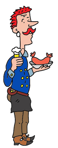 Cartoon: Kober Kölsch (medium) by sabine voigt tagged kölsch,kneipe,köbes,trinken,alkohol,brauhaus,bier,wirtschaft,service