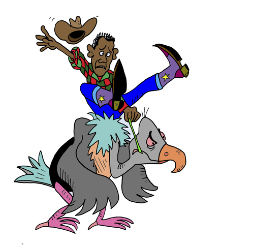 Cartoon: obama (medium) by sabine voigt tagged obama,usa,finanzkriese,geld