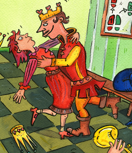 Cartoon: prinz prinzessin (medium) by sabine voigt tagged prinz,prinzessin,märchen,liebe,paar,romantik