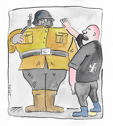 Cartoon: Rechte Gewalt (medium) by sabine voigt tagged nazi,nationalsozialismus,skinhead,rechts,rechtesruck,politik,ausländer,feindlich,national,deutsch,deutschland,nazi,nationalsozialismus,skinhead,rechts,rechtesruck,politik,ausländer,feindlich,national,deutsch,deutschland