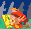 Cartoon: dedektiv bücher (small) by sabine voigt tagged dedektiv,bücher,lesen,bildung,krimi