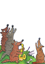 Cartoon: jazz hunde wölfe (small) by sabine voigt tagged jazz,hunde,wölfe,musik,saxophon,lied,orchester