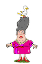 Cartoon: Möven Angriff (small) by sabine voigt tagged möge,möven,angriff,vögel,natur,frisur,attacke,brüten,nest,küste,gefahr