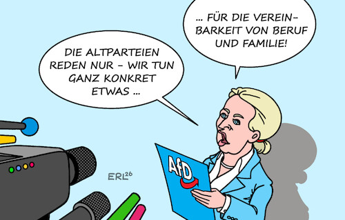 Cartoon: AfD (medium) by Erl tagged politik,afd,abgeordnete,büro,job,verwandte,familienangehörige,vetternwirtschaft,vereinbarkeit,beruf,familie,weidel,karikatur,erl,politik,afd,abgeordnete,büro,job,verwandte,familienangehörige,vetternwirtschaft,vereinbarkeit,beruf,familie,weidel,karikatur,erl