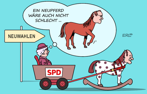 Cartoon: Alles neu (medium) by Erl tagged politik,ampel,aus,vertrauensfrage,neuwahlen,spd,frage,olaf,scholz,zugpferd,boris,pistorius,karikatur,erl,politik,ampel,aus,vertrauensfrage,neuwahlen,spd,frage,olaf,scholz,zugpferd,boris,pistorius,karikatur,erl