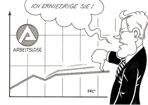 Cartoon: Arbeitslose (medium) by Erl tagged arbeitslose,erniedrigen,guido westerwelle,hartz,polemik,arbeit,job,arbeitslosigkeit,guido,westerwelle