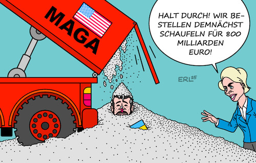 Cartoon: Aschermittwoch (medium) by Erl tagged politik,usa,trump,aschermittwoch,ukraine,selenskyj,eu,aufrüstung,geld,von,der,leyen,karikatur,erl,politik,usa,trump,aschermittwoch,ukraine,selenskyj,eu,aufrüstung,geld,von,der,leyen,karikatur,erl