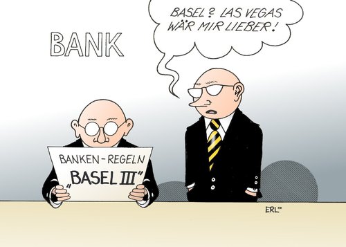 Cartoon: Basel III (medium) by Erl tagged bank,finanzkrise,regeln,basel,drei,zocken,spielhölle,spielcasino,las,vegas,bank,banken,finanzkrise,regeln,zocken,spielhölle,spielcasino,las vegas,las,vegas