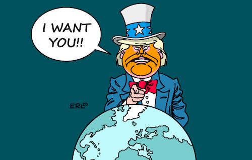 Cartoon: Böser Uncle Sam (medium) by Erl tagged politik,usa,trump,weltordnung,recht,des,stärkeren,monroe,doktrin,imperialismus,unterwerfung,nordamerika,südamerika,venezuela,grönland,uncle,sam,karikatur,erl,politik,usa,trump,weltordnung,recht,des,stärkeren,monroe,doktrin,imperialismus,unterwerfung,nordamerika,südamerika,venezuela,grönland,uncle,sam,karikatur,erl