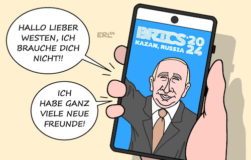 Cartoon: BRICS (medium) by Erl tagged politik,brics,staaten,gipfel,russland,gegengewicht,westen,usa,eu,putin,freunde,selfie,handy,karikatur,erl,politik,brics,staaten,gipfel,russland,gegengewicht,westen,usa,eu,putin,freunde,selfie,handy,karikatur,erl