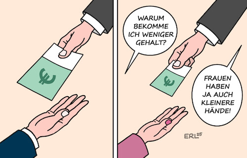 Cartoon: Gender Pay Gap (medium) by Erl tagged politik,gender,pay,gap,lohn,gehalt,frauen,männer,ungerechtigkeit,gleichberechtigung,karikatur,erl,politik,gender,pay,gap,lohn,gehalt,frauen,männer,ungerechtigkeit,gleichberechtigung,karikatur,erl