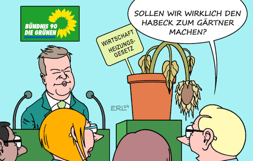 Cartoon: Habeck (medium) by Erl tagged politik,die,grünen,grüne,parteitag,habeck,kanzlerkandidat,bilanz,wirtschaft,klima,minister,bock,gärtner,karikatur,erl,politik,die,grünen,grüne,parteitag,habeck,kanzlerkandidat,bilanz,wirtschaft,klima,minister,bock,gärtner,karikatur,erl