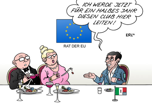 Cartoon: Italien (medium) by Erl tagged italien,eu,ratspräsidentschaft,wirtschaft,krise,wirtschaftskrise,armut,schulden,leitung,club,matteo,renzi,italien,eu,ratspräsidentschaft,wirtschaft,krise,wirtschaftskrise,armut,schulden,leitung,club,matteo,renzi