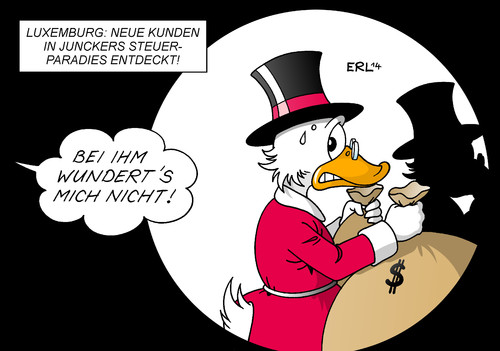 Cartoon: Luxemburg (medium) by Erl tagged luxemburg,steuerparadies,steuern,steuer,steuersparmodell,steuerbetrug,steuerhinterziehung,staat,firma,konzern,disney,onkel,dagobert,karikatur,erl,luxemburg,steuerparadies,steuern,steuer,steuersparmodell,steuerbetrug,steuerhinterziehung,staat,firma,konzern,disney,onkel,dagobert