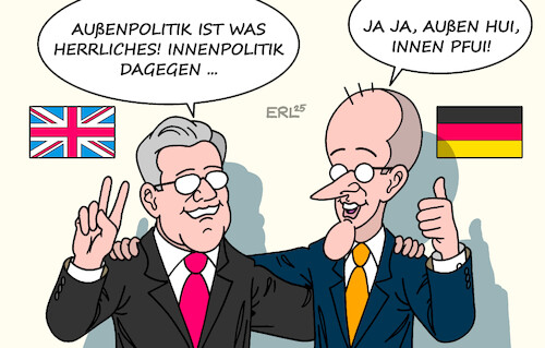 Cartoon: Man versteht sich (medium) by Erl tagged politik,merz,antrittsbesuch,starmer,großbritannien,außenpolitik,erfolge,innenpolitik,probleme,gemeinsamkeit,karikatur,erl,politik,merz,antrittsbesuch,starmer,großbritannien,außenpolitik,erfolge,innenpolitik,probleme,gemeinsamkeit,karikatur,erl