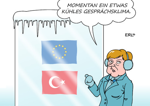 Cartoon: Merkel EU Türkei (medium) by Erl tagged merkel,eu,türkei,beitrittsgespräche,eingefroren,gesprächsklima,kühl,putsch,versuch,reaktion,präsident,erdogan,rechtsstaat,demokratie,grundrechte,abbau,eisblock,kälte,karikatur,erl,merkel,eu,türkei,beitrittsgespräche,eingefroren,gesprächsklima,kühl,putsch,versuch,reaktion,präsident,erdogan,rechtsstaat,demokratie,grundrechte,abbau,eisblock,kälte,karikatur,erl
