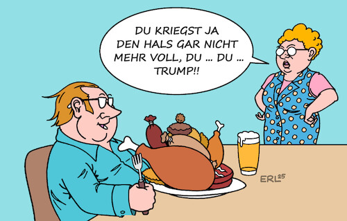 Cartoon: Neues Schimpfwort (medium) by Erl tagged politik,usa,donald,trump,anspruch,grönland,kanada,panama,einverleiben,essen,karikatur,erl,politik,usa,donald,trump,anspruch,grönland,kanada,panama,einverleiben,essen,karikatur,erl