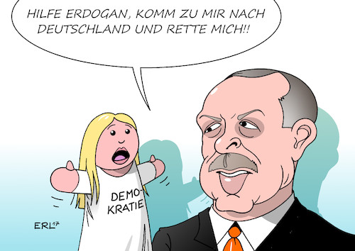 Cartoon: Retter Erdogan (medium) by Erl tagged türkei,präsident,erdogan,demokratie,umbau,präsidialsystem,menschenrechte,pressefreiheit,meinungsfreiheit,verhaftungen,entlassungen,journalisten,presse,medien,wahlkampf,deutschland,nazi,vergleich,gefahr,retter,puppe,bauchredner,karikatur,erl,türkei,präsident,erdogan,demokratie,umbau,präsidialsystem,menschenrechte,pressefreiheit,meinungsfreiheit,verhaftungen,entlassungen,journalisten,presse,medien,wahlkampf,deutschland,nazi,vergleich,gefahr,retter,puppe,bauchredner,karikatur,erl