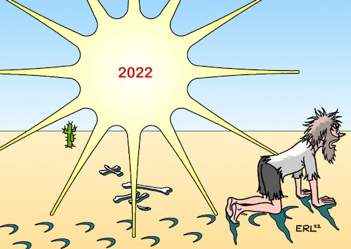 Cartoon: Sonnenstunden (medium) by Erl tagged politik,klima,klimawandel,klimakrise,hitze,sonnentage,rekord,2022,sonne,wüste,karikatur,erl,politik,klima,klimawandel,klimakrise,hitze,sonnentage,rekord,2022,sonne,wüste,karikatur,erl