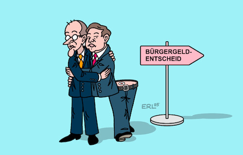 Cartoon: SPD-Basis (medium) by Erl tagged politik,koalition,merz,klingbeil,spd,basis,mitgliederbefragung,bürgergeld,karikatur,erl,politik,koalition,merz,klingbeil,spd,basis,mitgliederbefragung,bürgergeld,karikatur,erl