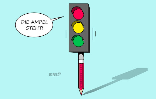 Cartoon: Stabile Regierung (medium) by Erl tagged politik,ampel,spd,grüne,fdp,haushalt,schuldenbremse,klage,cdu,karlsruhe,milliardenloch,sparen,streichungen,kürzungen,rotstift,gespitzt,stabilität,standfestigkeit,karikatur,erl,politik,ampel,spd,grüne,fdp,haushalt,schuldenbremse,klage,cdu,karlsruhe,milliardenloch,sparen,streichungen,kürzungen,rotstift,gespitzt,stabilität,standfestigkeit,karikatur,erl