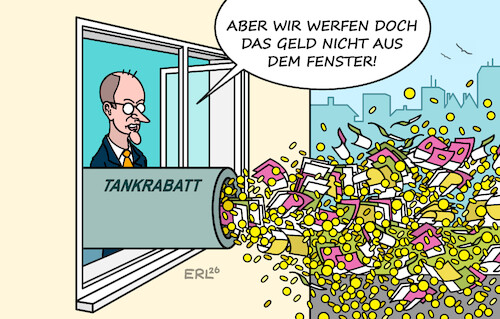 Cartoon: Tankrabatt (medium) by Erl tagged politik,irankrieg,anstieg,spritpreis,regierung,bundestag,tankrabatt,geld,fenster,unwirksam,kanzler,merz,karikatur,erl,politik,irankrieg,anstieg,spritpreis,regierung,bundestag,tankrabatt,geld,fenster,unwirksam,kanzler,merz,karikatur,erl