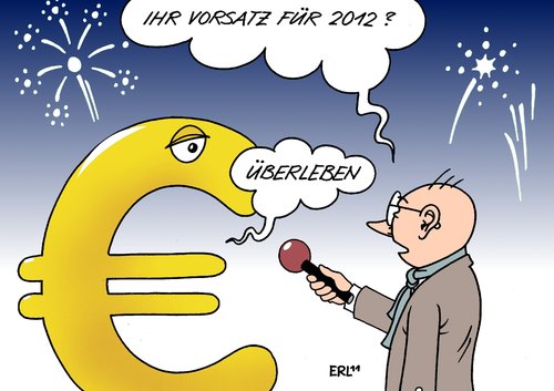 Cartoon: Vorsatz (medium) by Erl tagged euro,krise,vorsatz,2012,silvester,neujahr,überleben,euro,krise,2012,silvester,neujahr,überleben