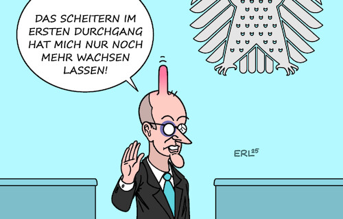 Cartoon: Wachstum (medium) by Erl tagged politik,friedrich,merz,bundeskanzler,scheitern,erster,wahlgang,beule,verletzung,neustart,wachstum,karikatur,erl,politik,friedrich,merz,bundeskanzler,scheitern,erster,wahlgang,beule,verletzung,neustart,wachstum,karikatur,erl