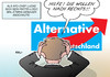 Cartoon: AfD (small) by Erl tagged afd,alternative,für,deutschland,partei,rechtspopulismus,rechtsextremismus,richtung,wirtschaftsliberal,deutschnational,streit,spaltung,logo,vorsitzender,chef,parteichef,bernd,lucke,karikatur,erl