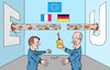 Cartoon: Antrittsbesuch im Maschinenraum (small) by Erl tagged politik,eu,achse,paris,berlin,präsident,macron,bundeskanzler,merz,antrittsbesuch,maschinenraum,öl,karikatur,erl