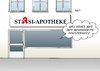 Cartoon: Apotheke (small) by Erl tagged apotheke,lobby,gesundheitsministerium,spion,it,spezialist,fachmann,computer,pc,information,lobbyist,stasi