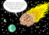 Cartoon: Asteroid (small) by Erl tagged politik,ökologie,klima,klimawandel,klimakrise,klimaschutz,verringerung,co2,kipppunkt,asteroid,erde,klimapolitik,priorität,krieg,russland,ukraine,gas,knappheit,verteuerung,energie,energiekrise,mond,weltall,sterne,karikatur,erl