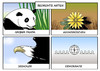 Cartoon: Bedrohte Arten (small) by Erl tagged tier,art,bedroht,panda,adonisröschen,seeadler,demokratie,karikatur,erl