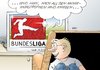 Cartoon: Bundesligastart (small) by Erl tagged fußball,bundesliga,fernsehen,nachrichten,katastrophen,naturkatastrophen,krieg,kriege,meldungen,deckung