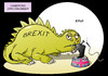 Cartoon: Camerons Zirkusnummer (small) by Erl tagged brexit,großbritannien,eu,europa,referendum,austritt,premierminister,david,cameron,experiment,innenpolitik,kritiker,zirkus,zirkusnummer,kopf,maul,monster,dinosaurier,karikatur,erl