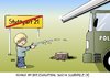 Cartoon: Eskalation (small) by Erl tagged stuttgart,21,bahnhof,neubau,abris,abholzung,protest,demonstration,polizei,wasserwerfer,tränengas,schuld,wasserpistole