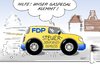 Cartoon: FDP (small) by Erl tagged fdp,steuersenkung,hotel,wahl,nrw,auto,gaspedal