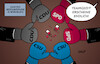 Cartoon: Geisterbeschwörung (small) by Erl tagged politik,regierung,koalition,cdu,csu,spd,streit,klausur,würzburg,teamgeist,geisterbeschwörung,boxhandschuhe,karikatur,erl
