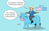 Cartoon: Haarig (small) by Erl tagged politik,usa,trump,drohung,strafzölle,zölle,verhandlungen,eu,von,der,leyen,deal,schlecht,frisur,karikatur,erl