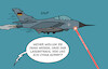 Cartoon: Laserangriff (small) by Erl tagged politik,kampfjet,bundeswehr,angriff,laserstrahl,china,dementi,karikatur,erl