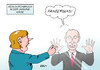 Cartoon: Merkel Putin (small) by Erl tagged ukraine,krise,russland,präsident,putin,treffen,bundeskanzlerin,angela,merkel,gespräch,durchbruch,panzerglas