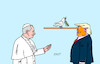 Cartoon: Päpstliche Botschaft (small) by Erl tagged politik,religion,glaube,kirche,katholisch,papst,leo,xiv,botschaft,frieden,friedenstaube,nase,trump,pinocchio,lügen,krieg,gewalt,usa,vatikan,karikatur,erl