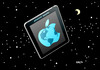 Cartoon: planet apple (small) by Erl tagged apple,konzern,welt,geld,smartphone,watch,uhr,all,erde,mond,internet