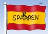 Cartoon: R wie Rajoy (small) by Erl tagged spanien,krise,banken,immobilien,blase,kredit,euro,regierungschef,mariano,rajoy,sparkurs,sparen,flagge